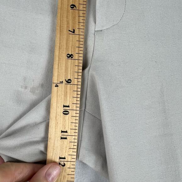 Vince Stretch Ankle Pants Women 10 Ceramic Taupe Front Zip Up Straight Leg - Picture 5 of 12